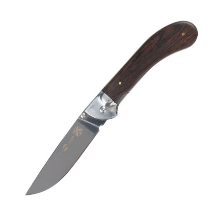 Нож Stinger FK-9905 , 105 мм, рукоять: сталь/дерево, серебр.-корич., картонная коробка