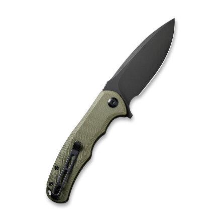 Складной нож CIVIVI Praxis 9Cr18MoV Steel Black Stonewashed Handle G10 OD Green