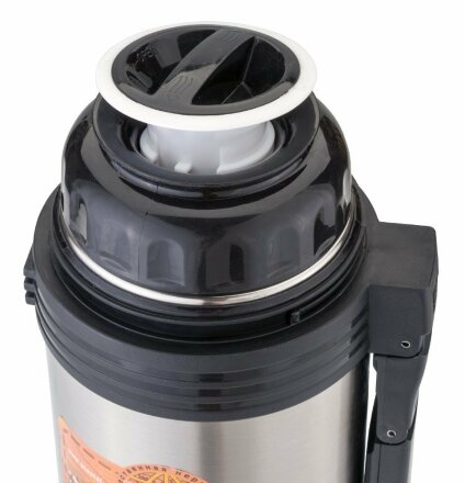 Термос универсальный для еды и напитков Biostal Спорт 1 литр с ручкой, стальной (NGP-1000P)