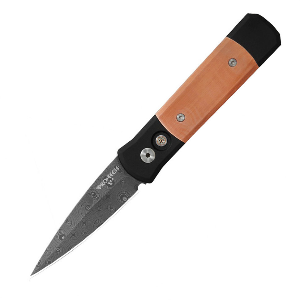 Нож автоматический Pro-Tech Godson Custom Copper (Godson Custom Copper Damascus)