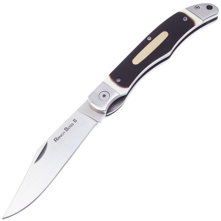 Нож складной Cold Steel Ranch Boss II клинок SK-5 рукоять коричнево-белая 20NPM1