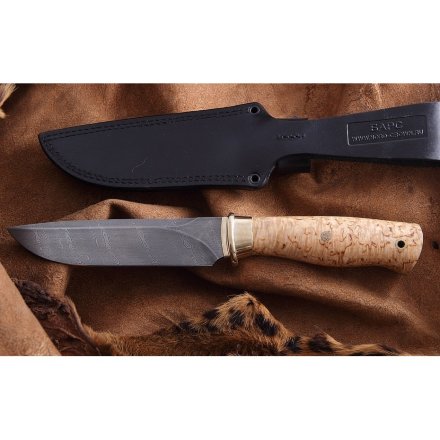 Нож Северная Корона Барс карельская береза, leopard-karelian-birch