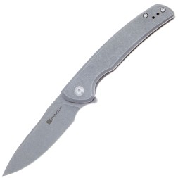 Складной нож SENCUT Tynan 10Cr15CoMoV Steel Gray Stonewashed Handle Stainless Gray
