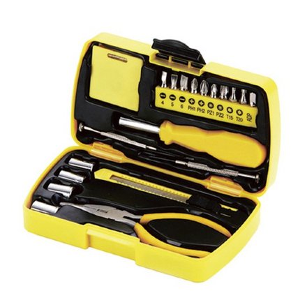 Набор инструментов Stinger NST128020 , 20 инструментов, в пластиковом кейсе, желтый