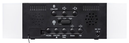 Радио с будильником и термометром Bresser MyTime Sunrise Bluetooth черное, LH74663