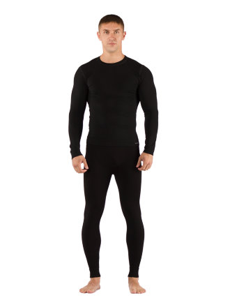 Комплект мужского термобелья Lasting, черный - футболка Vivek и штаны Vektor