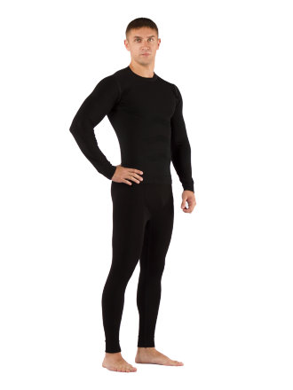 Комплект мужского термобелья Lasting, черный - футболка Vivek и штаны Vektor