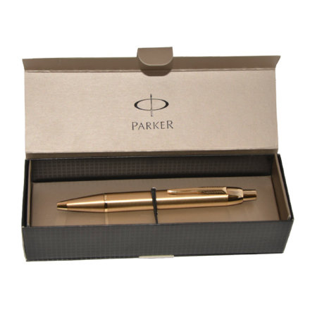 Шариковая ручка Parker IM - Brushed Metal Gold GT, M, R0736980