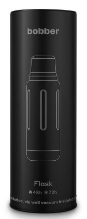 Уцененный товар Термос Bobber Flask-1000  1л. серебристый (FLASK-1000/GLOSSY) (повреждена упаковка)