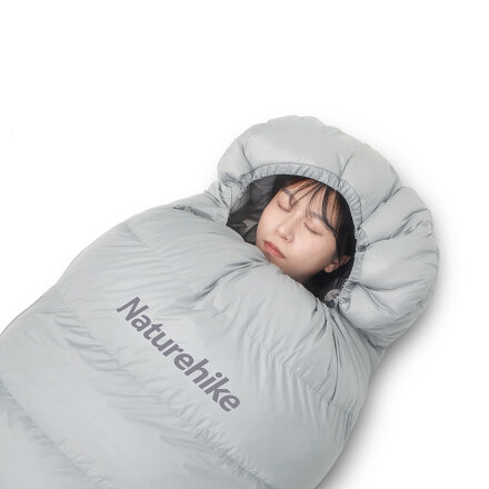 Ультралёгкий спальный мешок Naturehike RM80 Series Утиный пух Grey Size M, 6927595707197