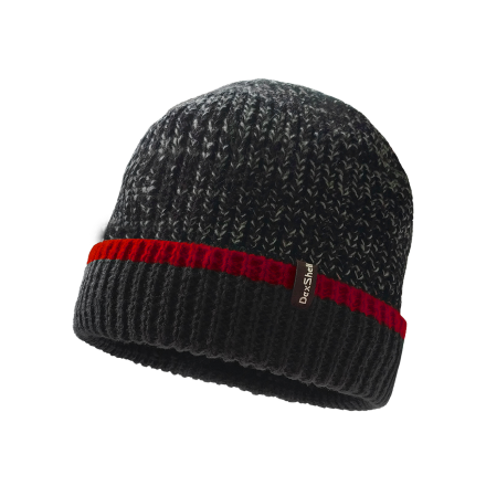 Водонепроницаемая шапка Dexshell Cuffed Beanie черный/красный S/M (56-58 см)
