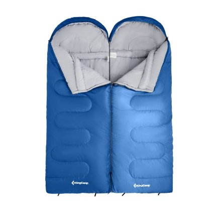 Спальный мешок KingCamp Oasis 300 -13с 190+30x80 синий правый 3155, 113029