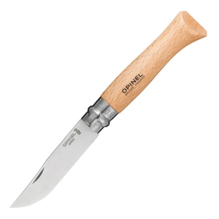 Нож Opinel №9,  нержавеющая сталь, рукоять из дерева бука, блистер вскрытый, 001254open