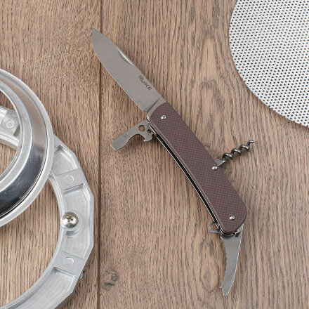 Уцененный товар Нож multi-functional Ruike L21-N коричневвый (в зип.пакете.)