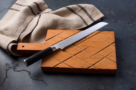 Нож кухонный Samura Mo-V для хлеба 230 мм, SM-0055, SM-0055K