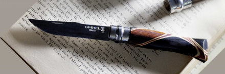Нож Opinel №8 Chaperon, рукоять африканское дерево, футляр, 001399