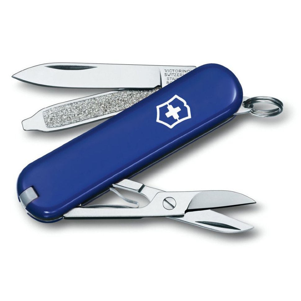 Нож складной Victorinox Classic 0.6223.2-033 58мм 7 функций синий подарочная коробка
