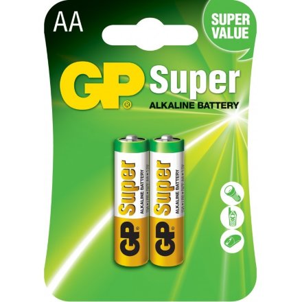 Батарея GP Super Alkaline 15A LR6 AA (2шт/блистер), 558927
