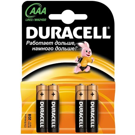 Батарейка Duracell LR03 BL4 (блистер 4 шт), 15597