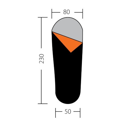 Спальный мешок BTrace Nord 7000 Левый,Серый/оранжевый S0545, 4609870000545