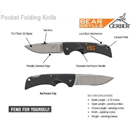 Нож Gerber Bear Grylls Compact Scout, 31-000760