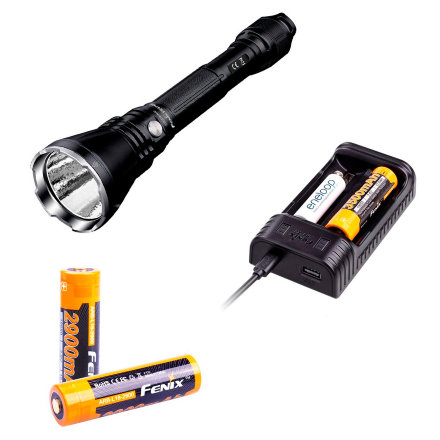 Комплект фонарь Fenix TK47UE+ 2 аккумулятора ARB-L18-2900 + зарядное устройство ARE-X2, power5
