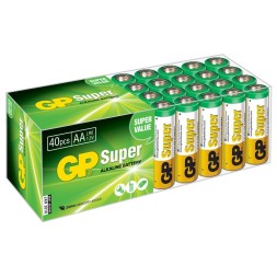 Батарея GP Super Alkaline 15A LR6 AA (40шт/блистер), 415119