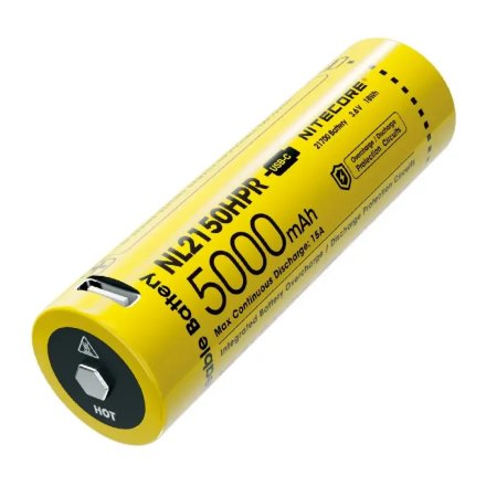 Аккумулятор Nitecore NL2150HPR 21700 Li-Ion 5000mAh USB, 1404369