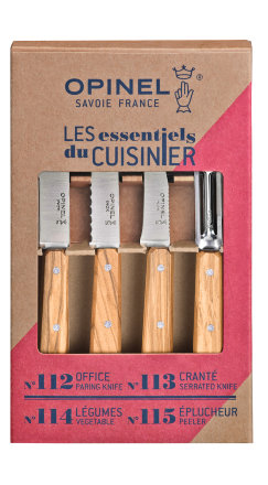 Набор ножей Set &quot;Les Essentiels&quot; Olive деревянная рукоять, нержавеющая сталь, коробка, 002163