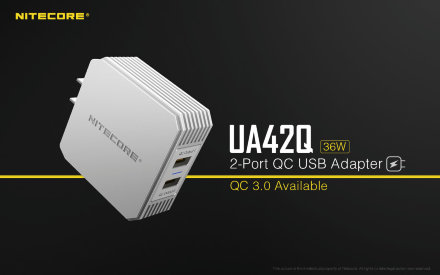 Адаптер USB Nitecore UA42Q 2-портовый, 18391