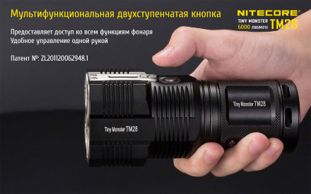 Фонарь Nitecore TM28 комплект 4*18650 3100mAh, 16106