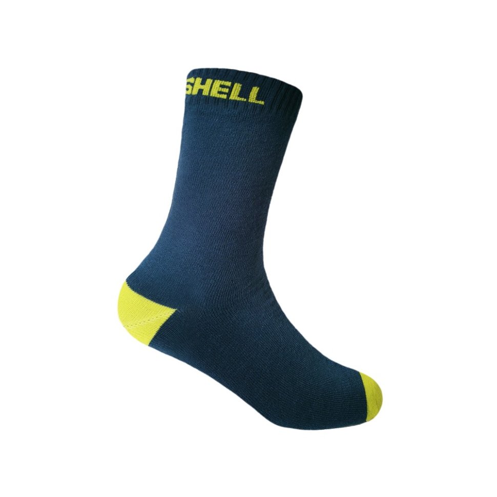 Водонепроницаемые носки детские DexShell Ultra Thin Children Socks L (20-22 см), черный/желтый (повреждена упаковка)