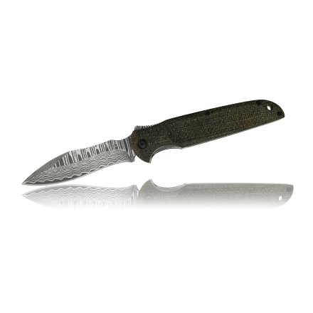 Нож складной Hikari Japan Blade-Damascus steel Milled Canvas Micarta (HK108ACM)