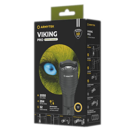 Фонарь  Armytek Viking Pro Magnet USB Warm, F07701W