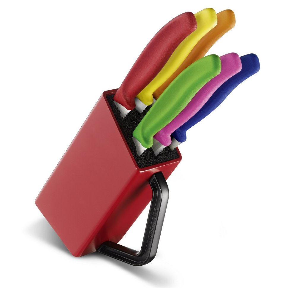 Набор ножей Victorinox Swiss Classic 6шт на подставке разноцветный (6.7126.6)