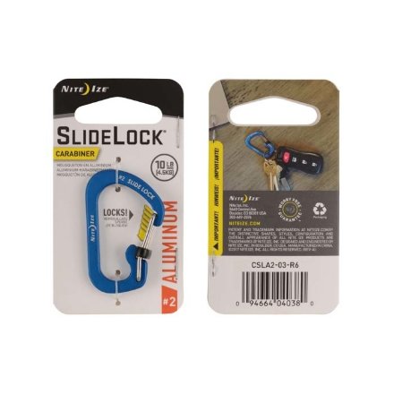 Карабин с блокировкой Nite Ize SlideLock 360 Magnetic Locking Dual Carabiner синий (CSLA2-03-R6)