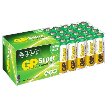 Батарея GP Super Alkaline 24A LR03 AAA (40шт/блистер), 415143
