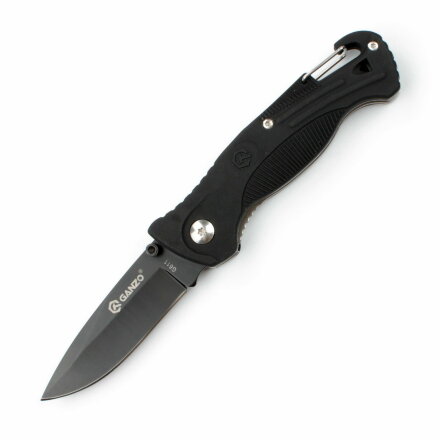 Уцененный товар Нож Ganzo G611 черный(Комплектация полная. Состояние хорошее)