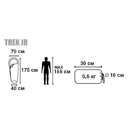 Спальный мешок Trek Planet Trek Jr L, 4640016651474