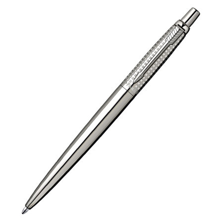 Шариковая ручка Parker Jotter Premium - Shiny Stainless Steel Chiselled CT, M, S0908820