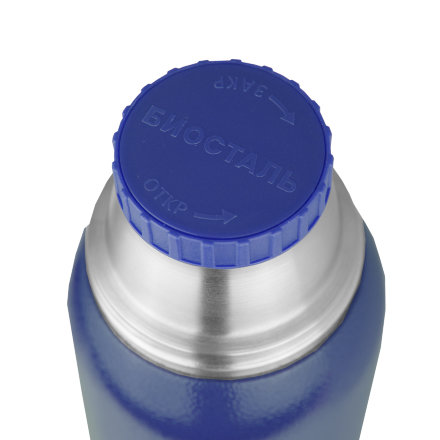 Термос Biostal Охота 1 литр, 2 чашки, синий (NBA-1000B)