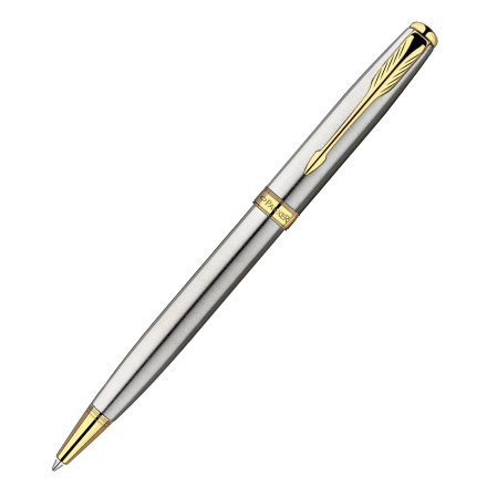 Шариковая ручка Parker Sonnet - Essential Stainless Steel GT, M, BL, S0809140