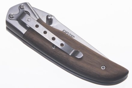 Нож складной Кизляр Ирбис клинок AUS-8, рукоять орех, стальные притины, 08010