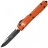 Нож складной автоматический Microtech Ultratech S/E, сталь CTS-204P, рукоять оранжевый алюминий, черный клинок 121-1OR