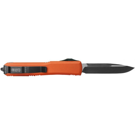 Нож складной автоматический Microtech Ultratech S/E, сталь CTS-204P, рукоять оранжевый алюминий, черный клинок 121-1OR