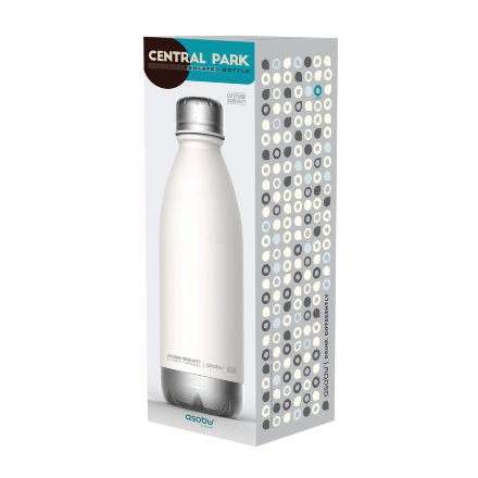 Термос-бутылка Asobu Central park 0,51 литра, белая-серебристая, SBV17white-silver
