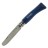 Display of 6 N°07 round ended safety knives Blue hornbeam handles, 001697