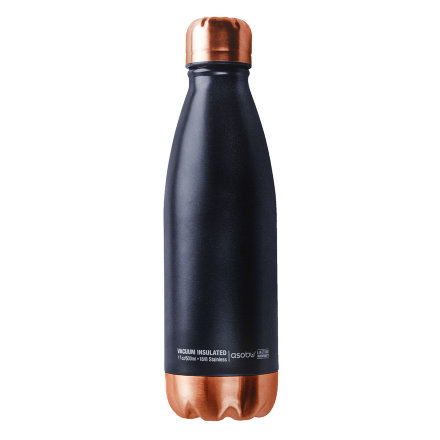 Термос-бутылка Asobu Central park 0,51 литра, черная-медная, SBV17black-copper