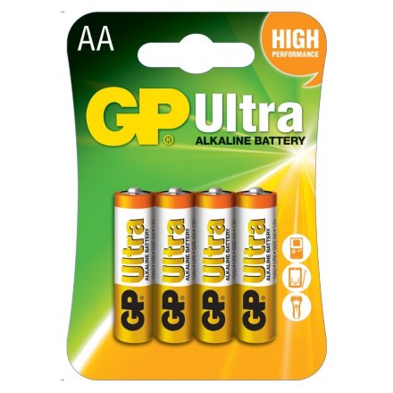 Батарея GP Ultra Alkaline 15AU LR6 AA (4шт/блистер), 877431