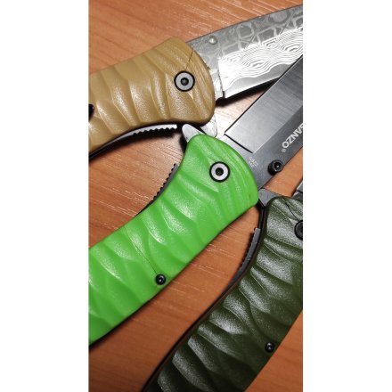 Уцененный товар Нож Ganzo G622-1 светло-зеленый(Трещины на рукояти)